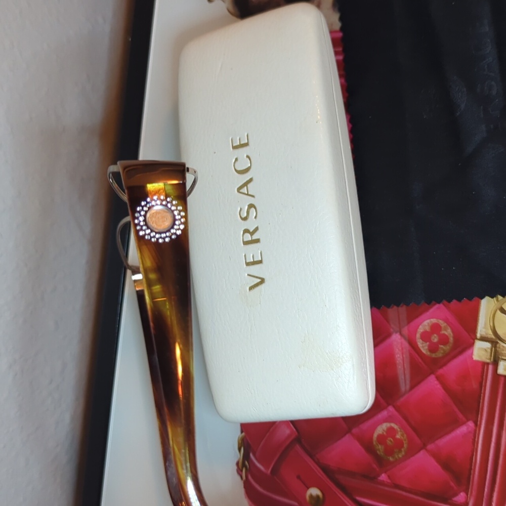 Versace Brown Gradient Tiger Mirror Frames Glasses RX - Sunglasses - Picture 11 of 11